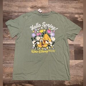 Disney Parks WDW Hello Spring Pluto Tee Shirt